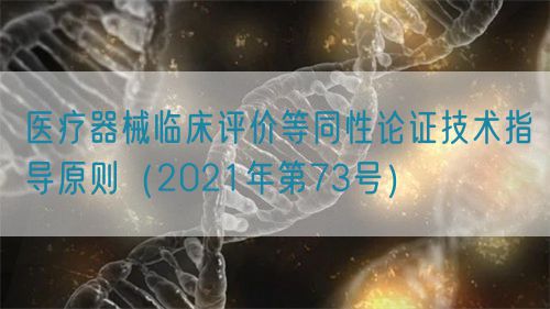 醫(yī)療器械臨床評價等同性論證技術指導原則（2021年第73號）