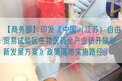 【商務(wù)部】印發(fā)《中國(guó)（江蘇）自由貿(mào)易試驗(yàn)區(qū)生物醫(yī)藥全產(chǎn)業(yè)鏈開放創(chuàng)新發(fā)展方案》政策落地實(shí)施路徑?(圖1)